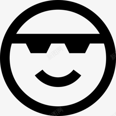 眼镜表情符号笑脸图标图标
