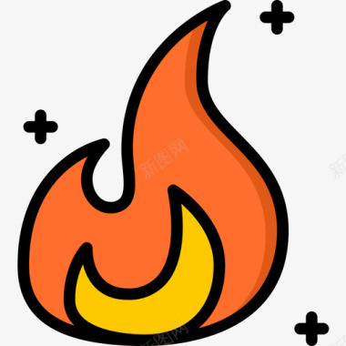 火电脑游戏4线颜色图标图标