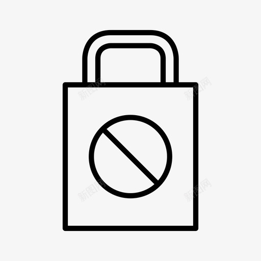 购物袋透明电子商务图标svg_新图网 https://ixintu.com 电子商务 购物 购物袋 透明