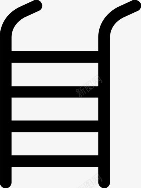 梯子设备游泳池图标图标