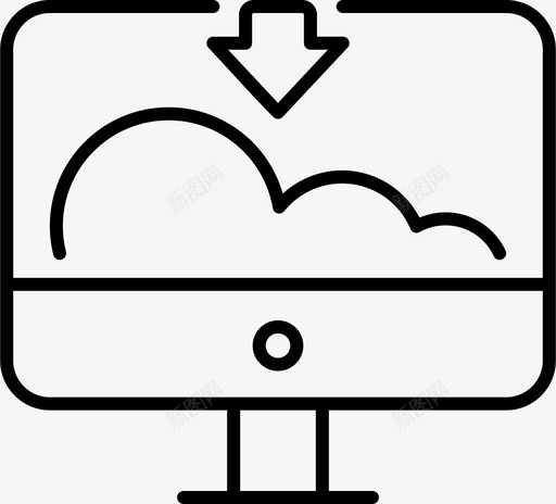 显示屏数据云计算机图标svg_新图网 https://ixintu.com 下载 数据 显示屏 绘图 计算机 选项
