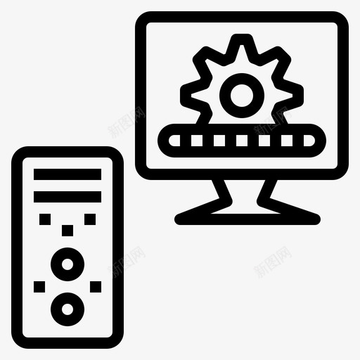 工作站计算机设备图标svg_新图网 https://ixintu.com 工作站 开发 硬件 计算机 设备