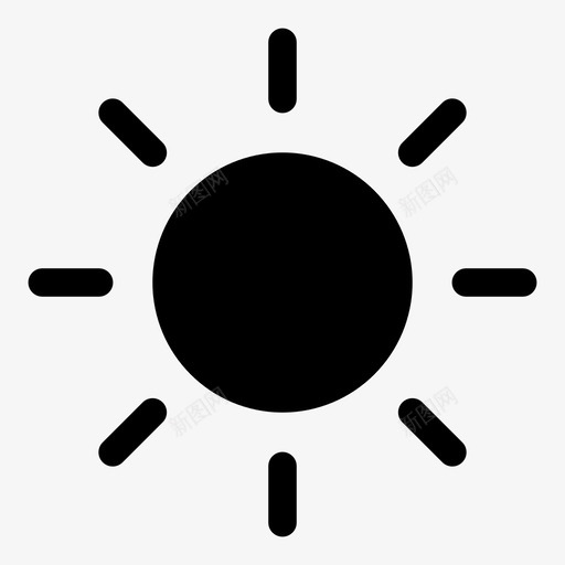 太阳亮度日光图标svg_新图网 https://ixintu.com 亮度 图示 天气 太阳 日光 用户界面 阳光