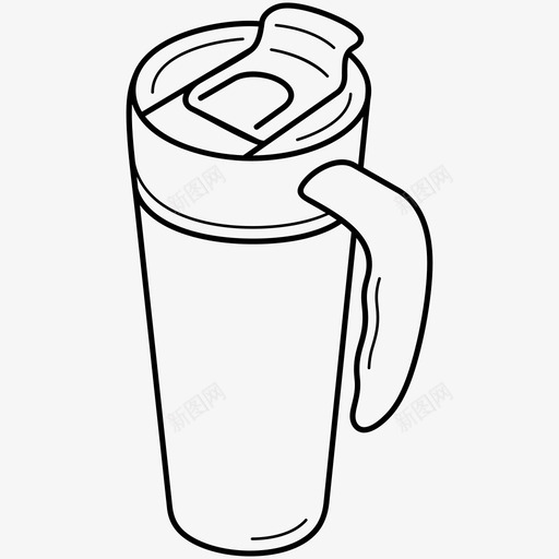饮料杯咖啡盖子图标svg_新图网 https://ixintu.com 咖啡 旅行杯 盖子 饮料杯