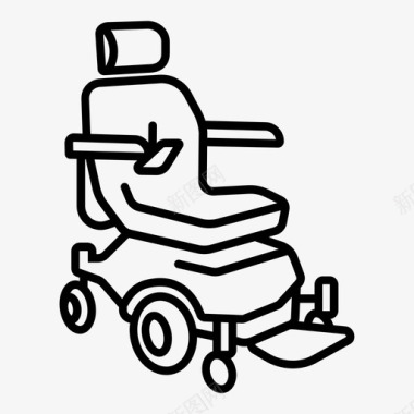 机动轮椅老龄化残疾图标图标