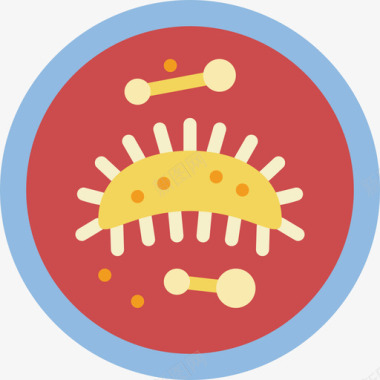 细菌遗传学和生物工程8扁平图标图标