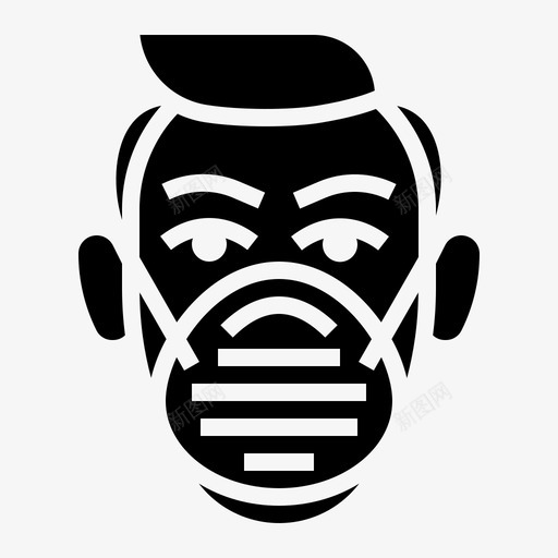 面罩空气污染填充图标svg_新图网 https://ixintu.com 填充 空气污染 面罩