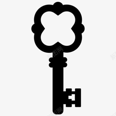 钥匙门平的图标图标