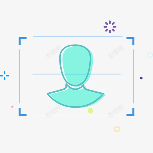 实名认证-人脸识别svg_新图网 https://ixintu.com 实名认证-人脸识别