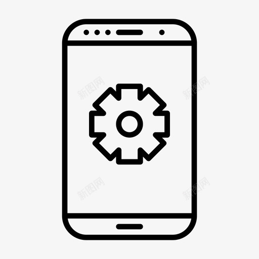 手机设置控制装备图标svg_新图网 https://ixintu.com 手机 控制 管理 装备 设置