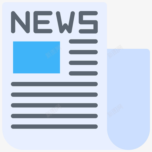 报纸通讯172扁平图标svg_新图网 https://ixintu.com 扁平 报纸 通讯