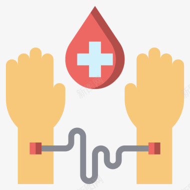 输血献血51平坦图标图标