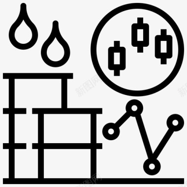 石油条形图商业图标图标