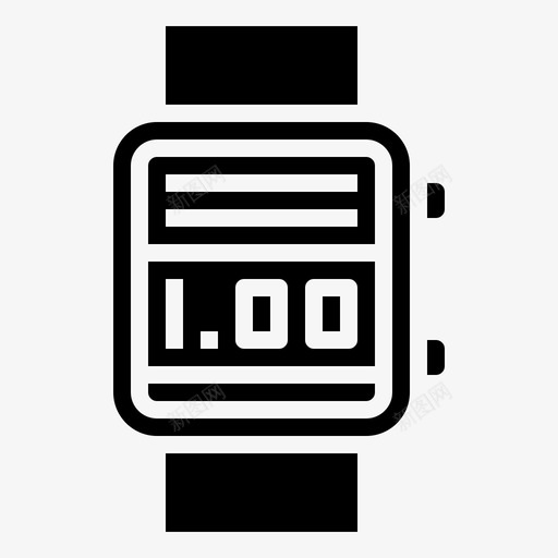 智能手表运动跑步2填充图标svg_新图网 https://ixintu.com 填充 手表 智能 跑步 运动