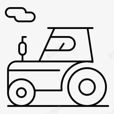 汽车拖拉机运输工具图标图标