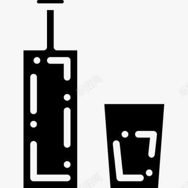 瓶子饮料和饮料3固体图标图标