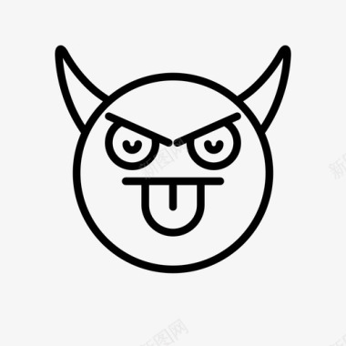 恶魔愤怒角图标图标