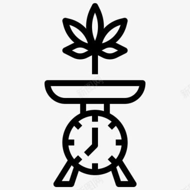 鳞片大麻6线状图标图标