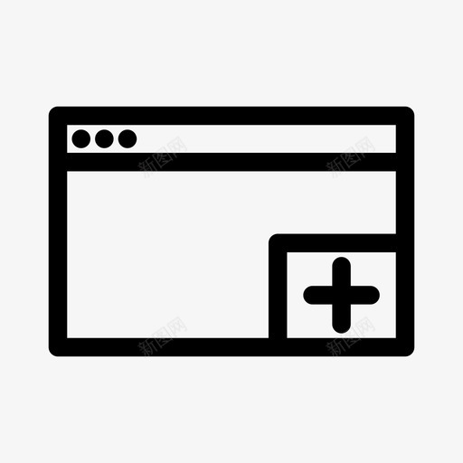 窗口添加应用程序图标svg_新图网 https://ixintu.com 应用程序 添加 窗口
