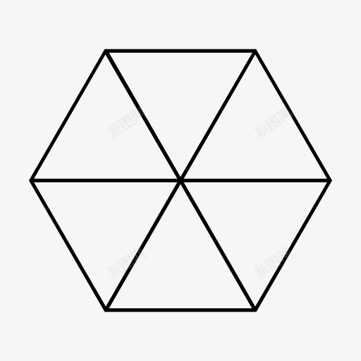 六边形图形几何图形图标svg_新图网 https://ixintu.com 六边形 几何图形 图形 草图