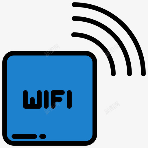 设备颜色Wifi路由器10图标svg_新图网 https://ixintu.com Wifi 设备 路由器 颜色