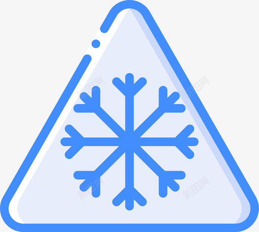 雪警告标志1蓝色图标svg_新图网 https://ixintu.com 标志 蓝色 警告