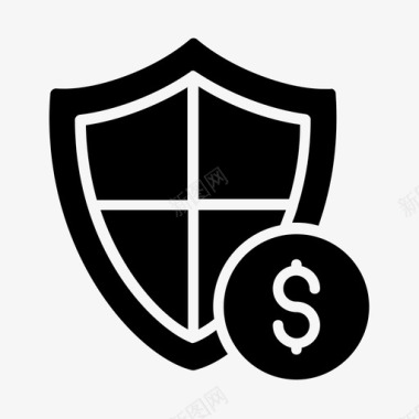 安全美元货币保护图标图标
