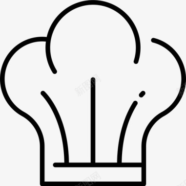 厨师帽62号餐厅直系图标图标