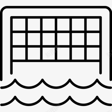 水排球网运动夏季图标图标