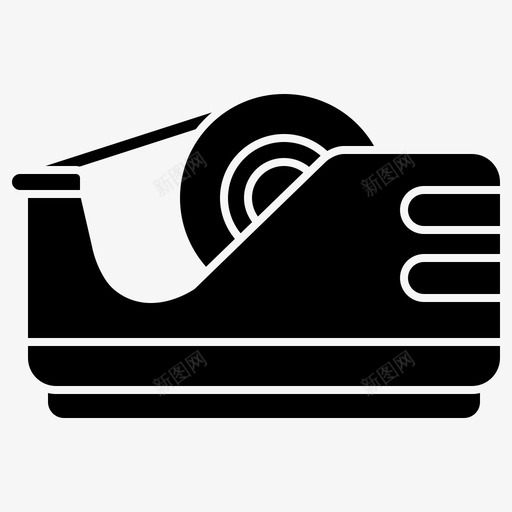 胶带工艺品分配器图标svg_新图网 https://ixintu.com 分配器 办公室 工艺品 文具 胶带 雕刻