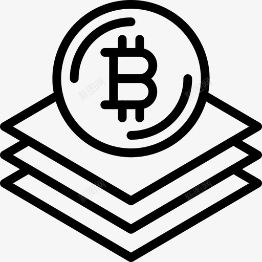 比特币加密和货币6线性图标svg_新图网 https://ixintu.com 加密 比特 线性 货币