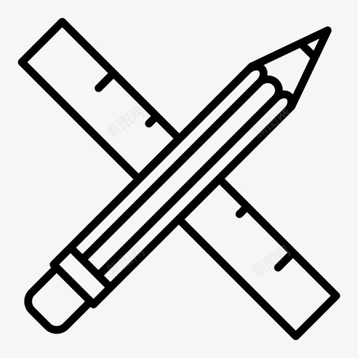 文具绘图绘图工具图标svg_新图网 https://ixintu.com 办公室 学校教育 尺子 文具 绘图 绘图工具 铅笔
