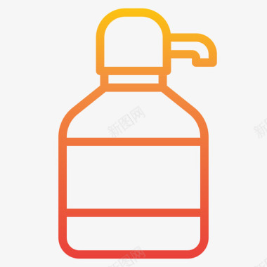 肥皂瓶瓶和容器2梯度图标图标