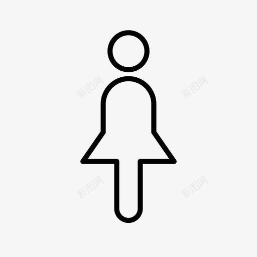 女厕所女的人的图标svg_新图网 https://ixintu.com 人的 女厕所 女的
