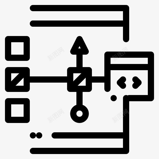 应用程序编码开发图标svg_新图网 https://ixintu.com 应用程序 开发 流程图 编码 编程