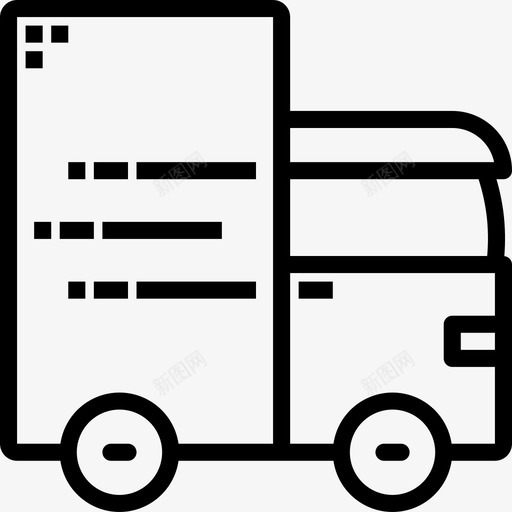 卡车商业15直线图标svg_新图网 https://ixintu.com 卡车 商业 直线