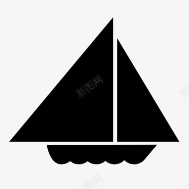 帆船政府娱乐和文化兴趣图标图标