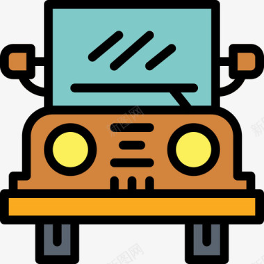 Jeepsafari12线性颜色图标图标