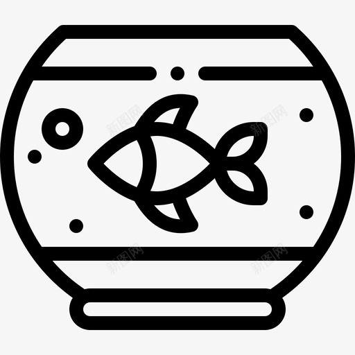 鱼缸32家直线型图标svg_新图网 https://ixintu.com 32家 直线 线型 鱼缸