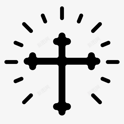基督教十字架宗教图标svg_新图网 https://ixintu.com 十字架 基督教 复活节铭文 宗教