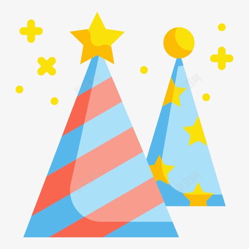 派对帽生日和派对10平装图标svg_新图网 https://ixintu.com 平装 派对 生日