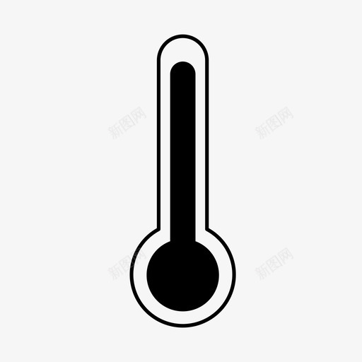 温度计度数测量图标svg_新图网 https://ixintu.com 天气 度数 测量 温度 温度计