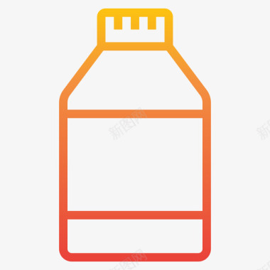 维生素瓶和容器2梯度图标图标