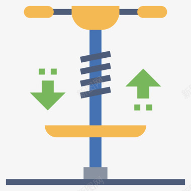 PogoStick运输172扁平图标图标