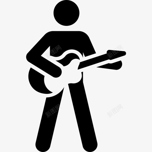 吉他手摇滚乐31填充图标svg_新图网 https://ixintu.com 吉他手 填充 摇滚乐