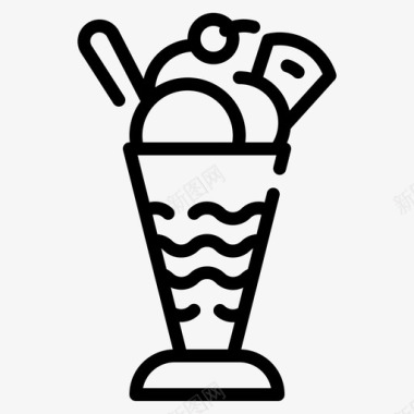 冰淇淋生日和派对9直系图标图标