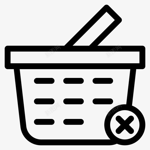 购物篮删除购物图标svg_新图网 https://ixintu.com 删除 财务 购物 购物篮
