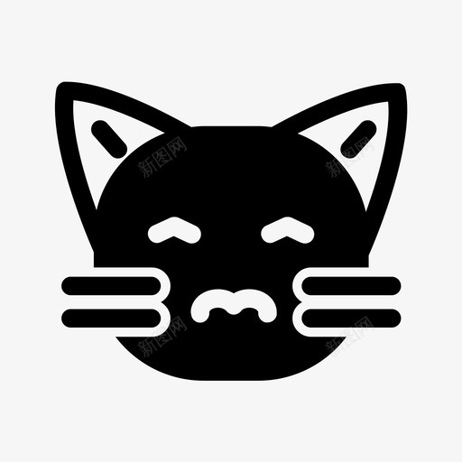 猫动物表情符号图标svg_新图网 https://ixintu.com 动物 宠物 猫 猫字形 表情符号