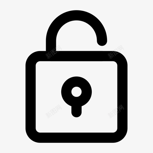 解锁锁定注销图标svg_新图网 https://ixintu.com 注销 界面基本粗体线条集163 解锁 锁定