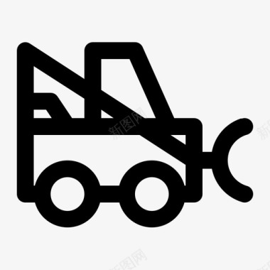 犁式卡车汽车雪犁图标图标
